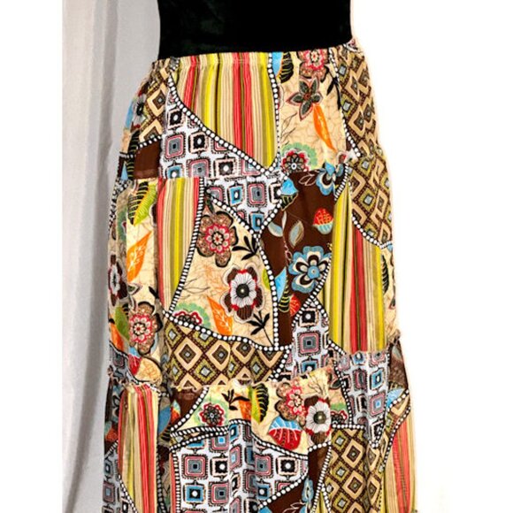 Studio 1940 Patchwork Skirt, Maxi Skirt, Size XL - Picture 2 of 5